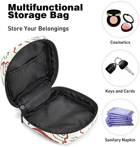 ORYUEKAN torba za odlaganje higijenskih uložaka, prenosiva menstrualna torba za žene i djevojčice torbica za menstrualne čašice, morski životinjski rak