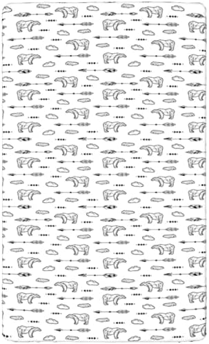 Polarni medvjedirni tematski posteljini, prenosivi mini listovi krevetića meki i prozračni posteljini-sjajni