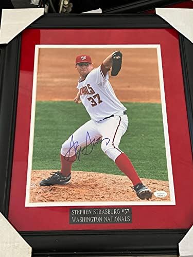 Steven Strasburg potpisan / uokviren 11 x 14 w / jsa - autogramirane MLB fotografije