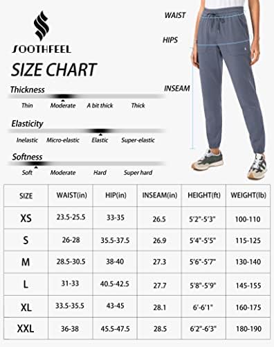 Soothfeel ženske pamučne dukseve visokog struka Joggers Hlače Yoga Lounge Casual pantalone za žene sa džepovima