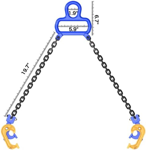 Stezaljka za podizanje cijevi za podizanje lanca kapaciteta 2000 lbs, pogodna za plave plastične i metalne bubnjeve