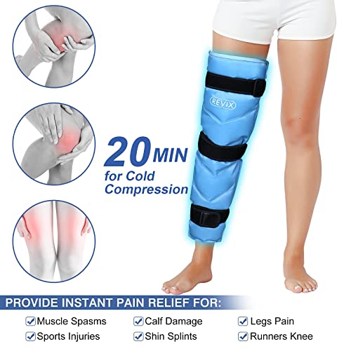 REVIX gel za koljena Ice Wraps sa hladnom kompresijom za ozljede i veliki paket leda za ozljede Gel za višekratnu upotrebu Ice Wrap za noge