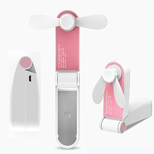 BEIAKE USB Mini fold ventilatori električni prijenosni držač mali ventilatori mali kućanski električni uređaji stoni električni ventilator za kućnu kancelariju, Pink