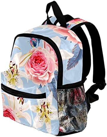 VBFOFBV ruksak za žene Daypack backpad bakfak za laptop Travel Casual torba, bijela ljiljan ružičasta ruža