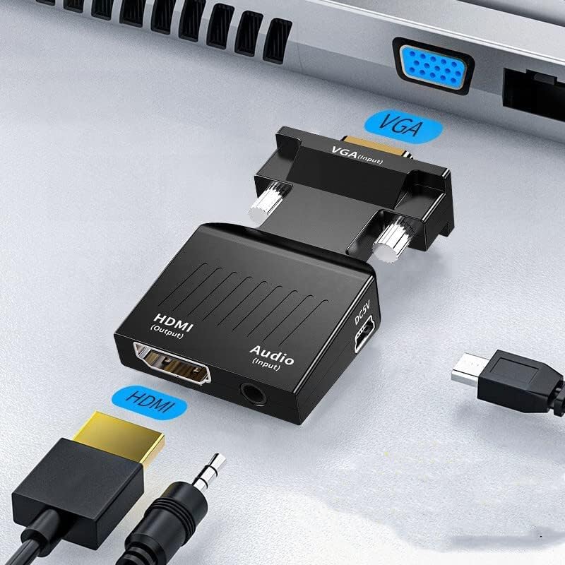 BELLESTAR VGA u HDMI adapter konverter sa Audio aux kablom 1080p 60Hz rezolucija sa Audio podrškom