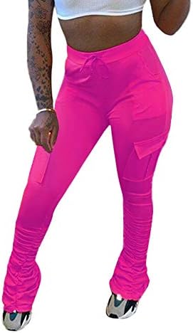 Shinfy ženske pantalone za naslonjene gamaše, casual bell donje joge hlače rušene jogging tweatpants