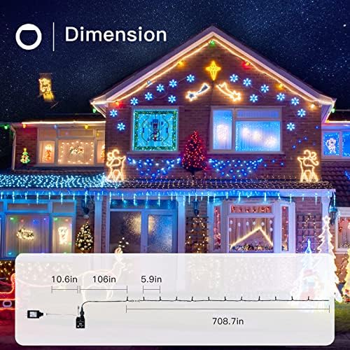 Addlon Smart božićne svjetla, 600 LED RGB Božićne ukrase Light Light App & Voice Control, Vodootporna