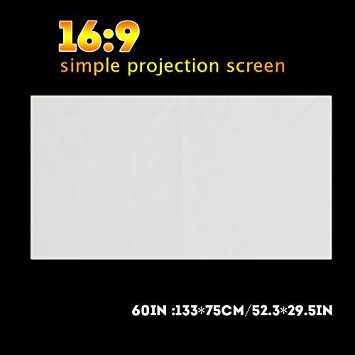 PLplaaobo zavjesa projektora, 60-120 inčni prijenosni projekcijski projekcijski ekran zavjese s ciradom