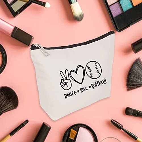 Qaninan Softball pokloni za djevojčice ženska torba za šminkanje Softball igrači pokloni za torbicu