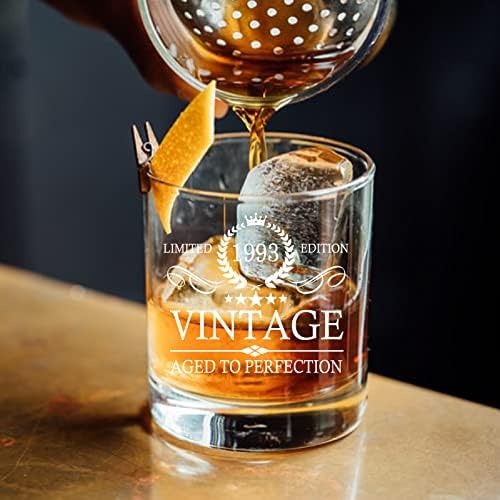 Perfectinsoy Vintage 1993, 30. rođendan Odležan do savršenstva, čaša za viski za 30. rođendan, ukrasi za 30.