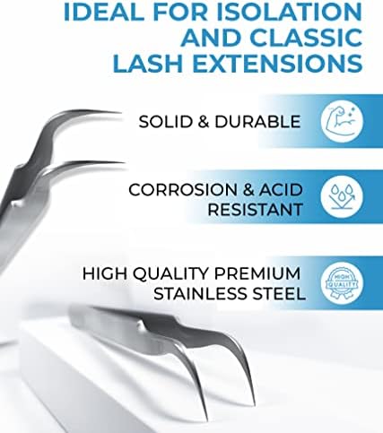 Stacy Lash STL - 8 zakrivljena pinceta za ekstenziju trepavica/alat za odvajanje trepavica / potrošni materijal za izolaciju pojedinačnih umjetnih trepavica, volumen i klasična proširenja/precizni Alati/kozmetički dodaci