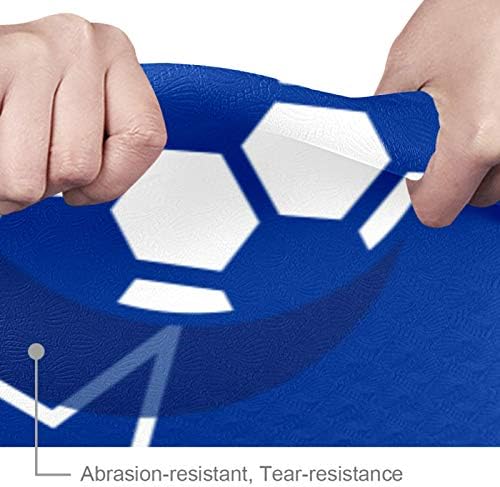 Siebzeh Balls Stars Blue Premium Thick Yoga Mat Eco Friendly Rubber Health & amp; fitnes Non Slip