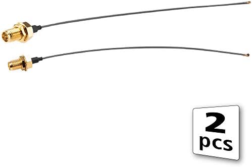 Akasa i-PEX MHF4L na RP-SMA ženski Pigtail kabel | 150mm | 2 stav / kompatibilan sa Intel NUC, Asus PN50 & Ostali SFF matične ploče | a-ATC01-150gr