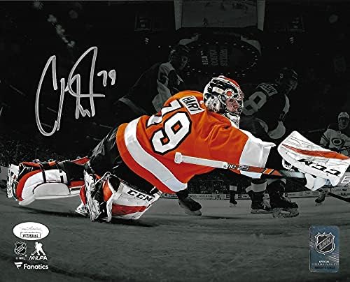 Carter Hart Blackout Net Cam Philadelphia Flyers AUTOGREMENT 8 x 10 hokejaškom fotografijom -