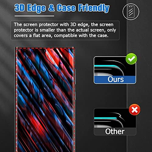 [1 + 2 paket] Galaxy S23 Ultra ultra Privatnost Zaslon od stakla + Film za objektiv kamere [9h tvrdoća] [3D Potpuno pokrivanje] [Anti-prsteprintice] za Samsung Galaxy S23 Ultra 5g