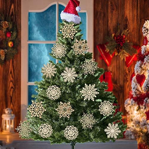 N& T NIETING 27kom drvene pahuljice u obliku ukrasima viseći ukrasi za Božić ukras