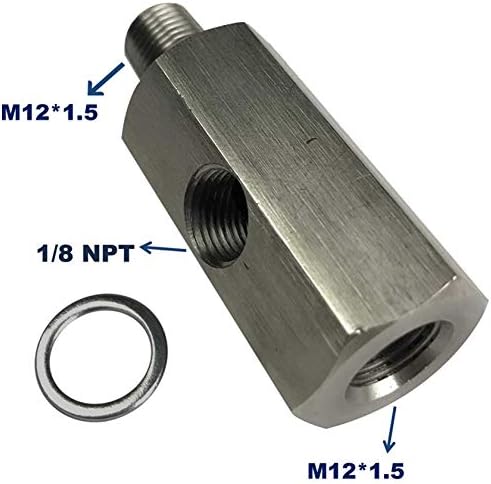 1/8 NPT senzor pritiska ulja Tee adapteri Turbo dovodna linija mjerilo crijevo T priključak od nehrđajućeg