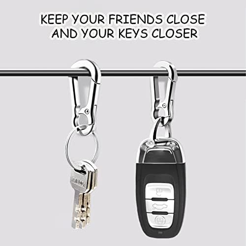 5pcs Clip sa ključem, Ključni klip, Ključni prsteni za ključeve za privjese za tastera, karabir ključeva, mali karabiner Clip metalni držač lanca Organizator za Car / Key Finder
