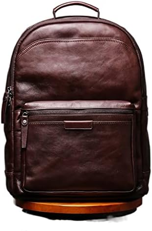 Ruksak debeli kožni ruksak od 14 inča za laptop putni školski ruksak ruksak ruksak smeđu kravljeg ruksaka