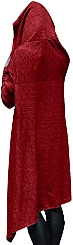 Akklian ženske Casual pončo kapuljače ogrtači asimetrični Hem pulover dukserice sa kapuljačom