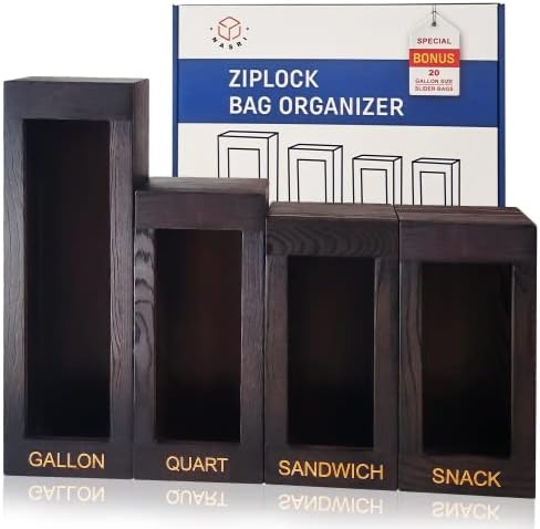 Nasri ziplock torba Organizator-uključuje 20 galon veličine slider torbe-kuhinja torba za čuvanje