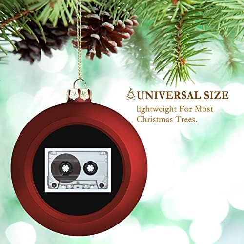 Vintage Audio traka na Mix kolut Rock Crna Muzika Božić Ball ukrasi Božić stablo viseće kugle dekoracije