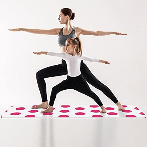 Unicey Polka Dots Pinnk Yoga Mat debeli Neklizajući Yoga prostirke za žene & djevojke Vježba Mat meke Pilates prostirke,