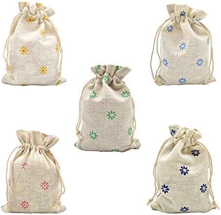Preimenovane 5.5 x 3.7 20kom Burlap torbe sa pamučnom vezicom poklon pakovanje torbe za nakit DIY Craft svadbena zabava prirodna boja