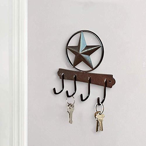 ECORISE BROWN Texas Country Western HOLDER KEY - RUSTIC WALL DENSER Ključ za vintage Metalni vešalice