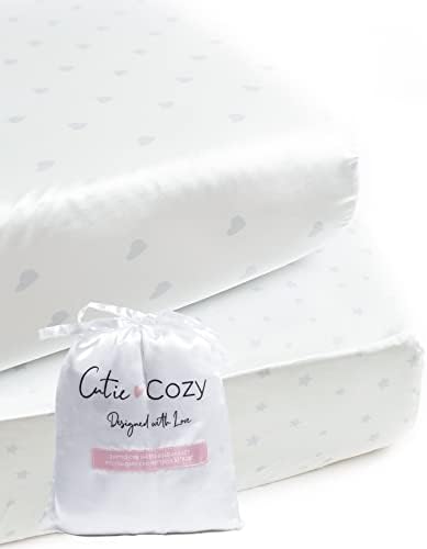 CutieCozy Love & amp; Serenity satenski krevetić Premium čaršavi štite bebine kovrče od rođenja