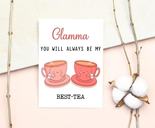Glamma uvek ćeš biti moja najbolja-čaj-Funny Pun kartica-najbolja Čajna kartica-kartica za Majčin dan - Glamma Bestie kartica-Glamma kartica koja voli čaj - poklon za nju-Glamma kartica - rođendanska čestitka Funny