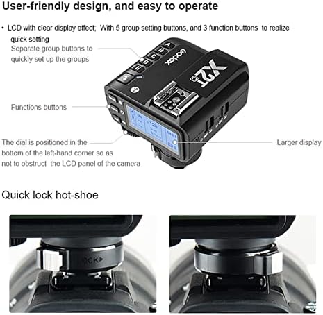 Godox MS200-V MS200V 200W Flash Flash, Compact Studio Strobe Flash Light, 0.1-1.8s Vrijeme recikliranja, Bowens Mount rasvjeta sa Godox X2T-S TTL bljeskalicama Kompatibilna za Sony kamere