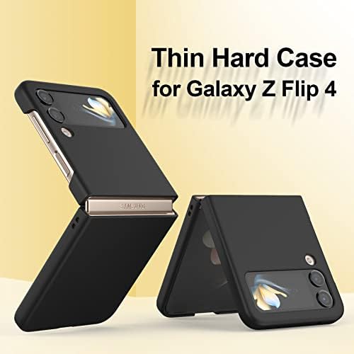 Senyimax za Galaxy Z Flip 4 Tvrda futrola, crna mat tvrda PC otporna na udarce savršena za Samsung Galaxy Z Flip 4 5G 2022