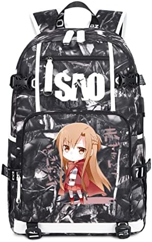 Isaikoy Anime Art Art Online ruksak Bookbag Daypack School torba Laptop Torba za ramena N11