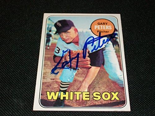 Chicago White Sox Gary Peters potpisao je 1969. karticu za topps # 34 teška šišmiša