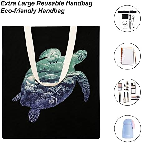 Ocean Life Sea Turtle za više puta za višekratnu platnu tote torbe na ramenu Torbice Trgovinske vrećice