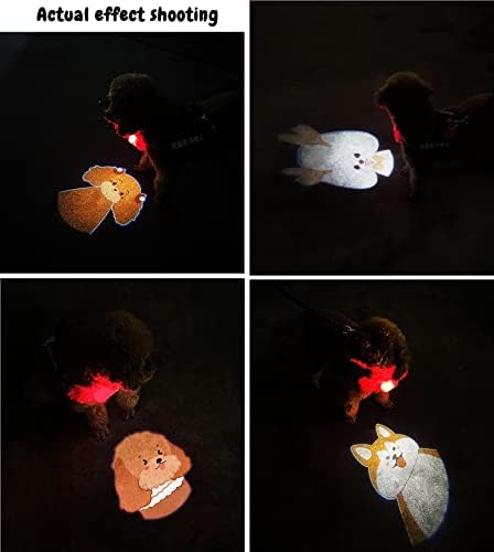 Lzlrun Custom Photo PET svjetla za noć za noć za hodanje, personalizirani pas i mačka društvena projekciona