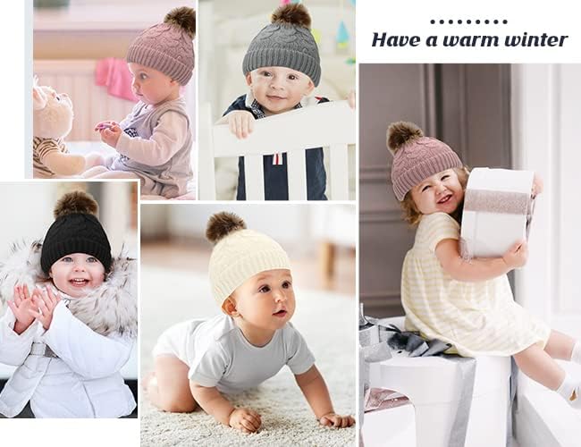 Zando Baby novorođenčad zimski kaput debela dječja dječja šešira topla pom pom Baby Beanie Hat ski Ski novorođenče za dječake