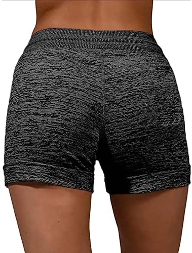 Ležerne kratke hlače za žene Ljeto Visoko struk Lounge Comfy kratke hlače Atletski trening trčanja Udobne labave ljestvice Shorts