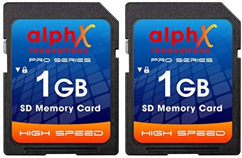 AlphX 1GB SD Secure digitalne memorijske kartice, paket od 2 - kompatibilan sa Canon Nikon Sony Pentax Kodak Olympus Panasonic i svim digitalnim fotoaparatima
