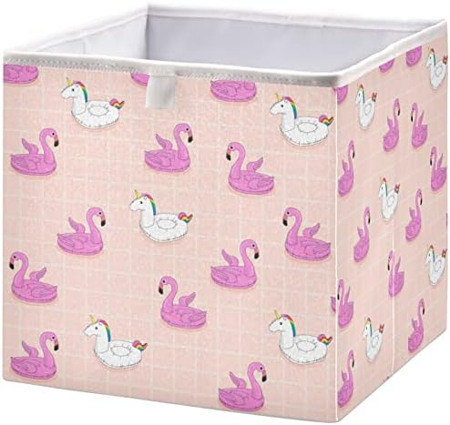 Vissunny orkets košare Unicorn Pink Flamingo rešetke za odlaganje tkanine za organizovanje polica za organizaciju