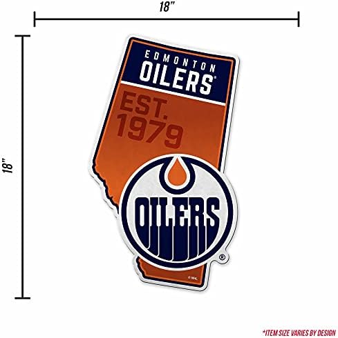 RICO Industries NHL Edmonton Oilers Oblik oblika rezanog zastavice - Početna i dnevni boravak Décor - Soft weet