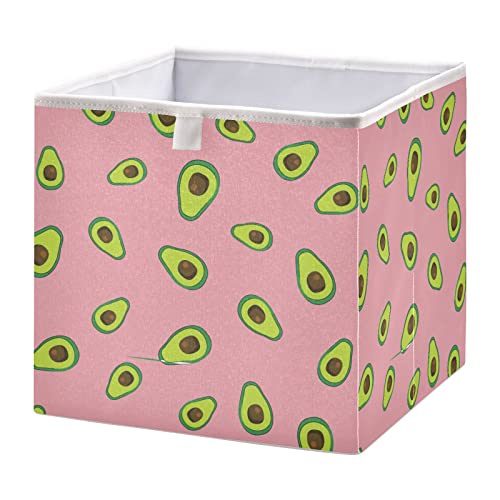 Acovado Pink Cube Storage Bin sklopive kante za odlaganje vodootporna korpa za igračke za organizatore