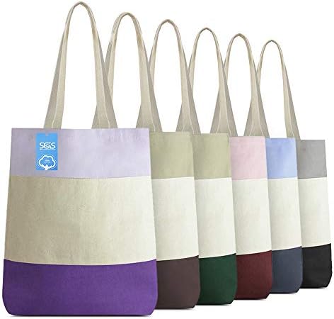 Jednostavno zelena rješenja trobojne platnene torbe, prilagodljive torbe od pamučne tkanine s ručkama,