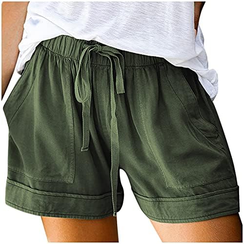 Kratke hlače za žene udobne vezice ležerni elastični struk čiste boje labave ljetne plaže kratke hlače