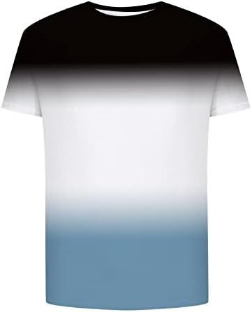 Muške Casual Tee Shirts ljetni vrhovi kratki rukav gradijent sportski vrhovi vježba trčanje T-Shirt novost Osnovni Tshirt