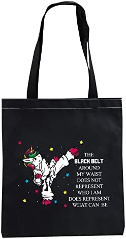 CMNim jednorog taekwondo tote top borilačke vještine Inspiration Poklon crni pojas patentne torbe za torbu za karate judo taekwondo jitsu