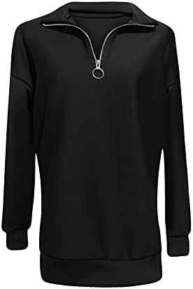 Ženske pune boje rever na vrhu duks povremenog patentnog zatvarača plus veličina labava udobnost Stretch Active Basic Sportswear Jacket džemper