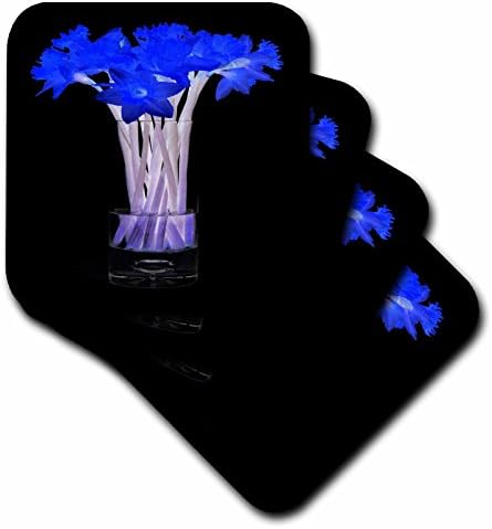 3dRose CST_9391_4 blistavo plavi Narcisi u vazi-keramički podmetači za pločice, Set od 8 komada