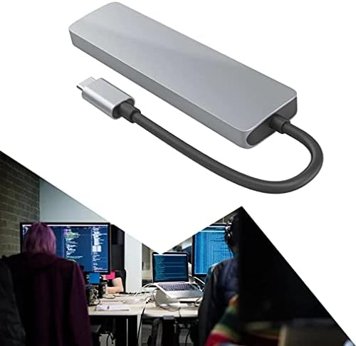JAHH USB Hub Tip - C Hub na HDMI-kompatibilni Adapter 4k 3 USB C Hub sa TF Security Slot za digitalni čitač